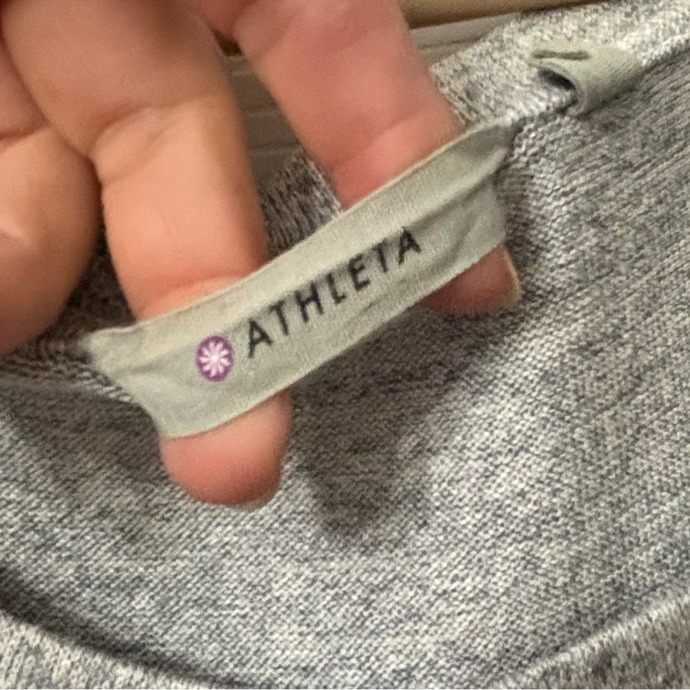 ❌SOLD❌ Athleta Luxe Pose Grey Marled Heathered Tunic Top Size Small Soft Long - Picture 9 of 12